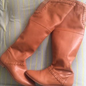 Anthropologie over the knee leather boot